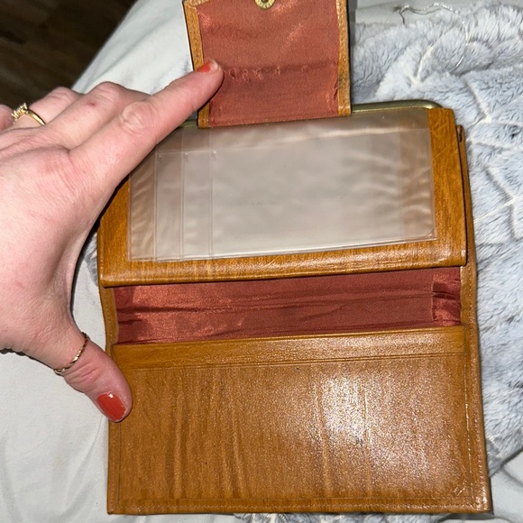 Bridle calfskin vintage double kisslock long wallet so rare nice 👍 - Picture 5 of 10